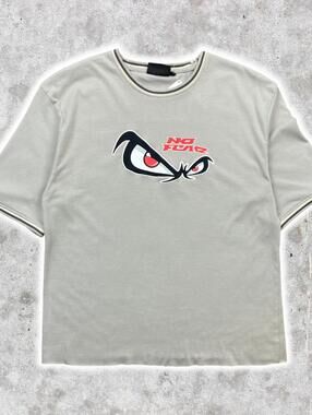 2000's Cropped No Fear Graphic Ringer T-Shirt